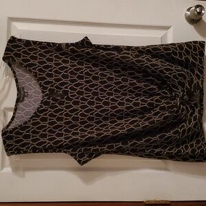 Bold Elements black and gold dressy top XXL
